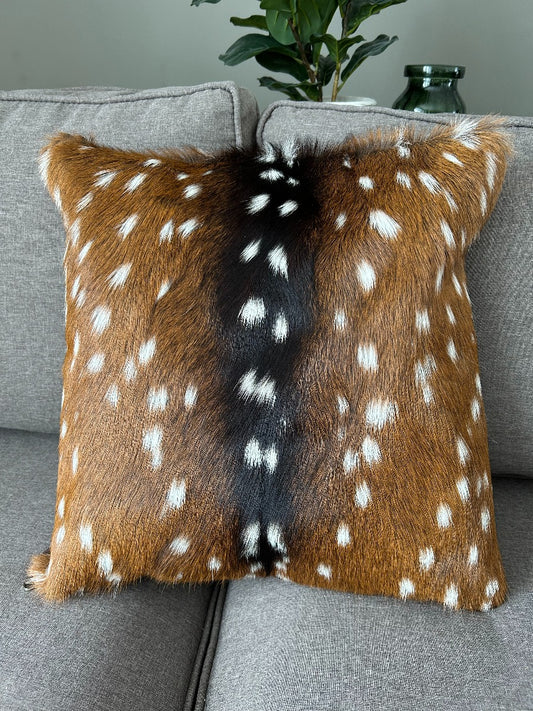 Axis Deer Pillow Size: 16" X 16" Axis Pillow
