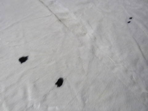 HUGE Black & White Cowhide Rug (Most black spots are in the neck area) Size: 9x7.5 feet B-217