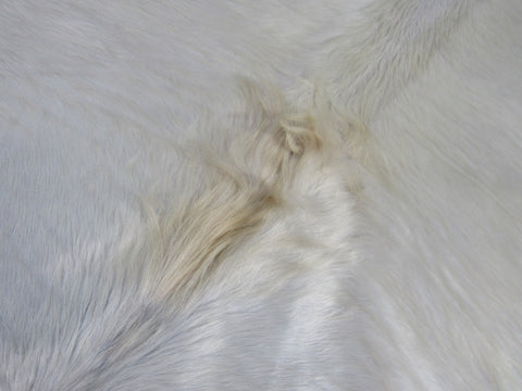 Natural White/Ivory Cowhide Rug Size: 7.5x6.5 feet B-219