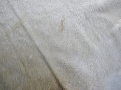 Natural White/Ivory Cowhide Rug Size: 7.5x6.5 feet B-219