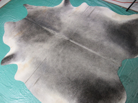 Dark Grey Cowhide Rug - Size: 7' x 6 1/2' B-222