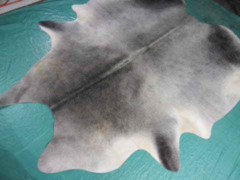 Dark Grey Cowhide Rug - Size: 7' x 6 1/2' B-222