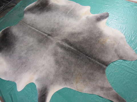 Dark Grey Cowhide Rug - Size: 7' x 6 1/2' B-222