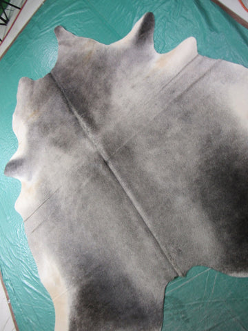 Dark Grey Cowhide Rug - Size: 7' x 6 1/2' B-222