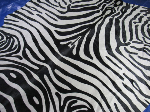 Upholstery Zebra Cowhide Rug (perfect quality) Size: 7x5.2 feet M-1519