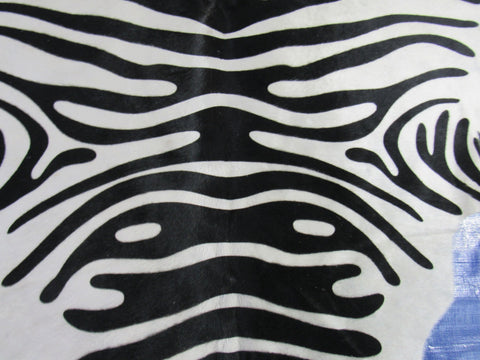 Small Size Zebra Cowhide Rug (perfect quality!!!) Size: 6x5.5 feet M-1523