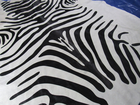 Small Size Zebra Cowhide Rug (perfect quality!!!) Size: 6.5x6 feet M-1524