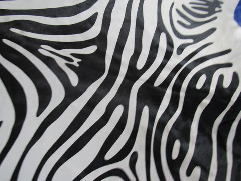 Small Size Zebra Cowhide Rug (perfect quality!!!) Size: 6.5x6 feet M-1524