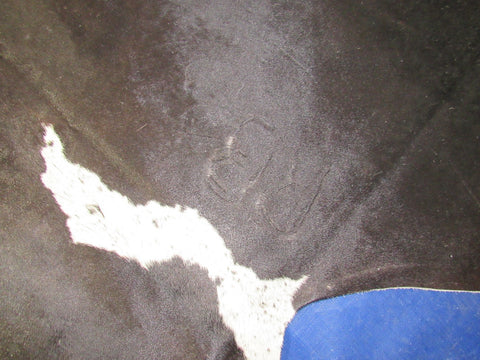 Big Black & White Cowhide Rug (a bit chocolate brown) - Size: 9x7 feet M-1537