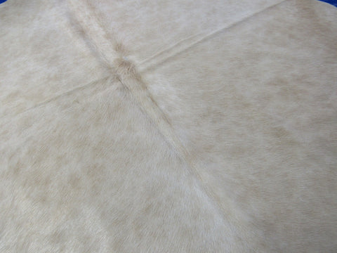 Light Beige Cowhide Rug Size: 6.2x6.5 feet M-1548