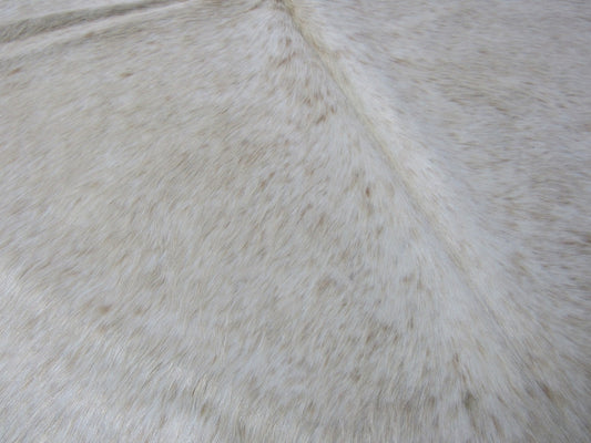 Tapis en peau de vache beige sel et poivre Taille : 6,2 x 6 pieds M-1551