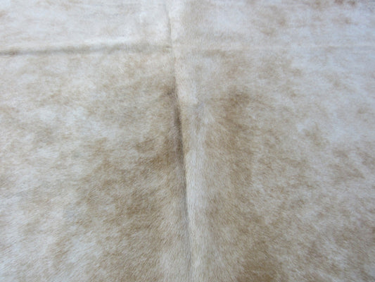 Light Beige Cowhide Rug Size: 6.2x6.5 feet M-1552