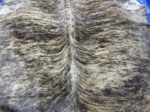 Brown Brindle Cowhide Rug - Size: 7.2x6.5 feet O-1163