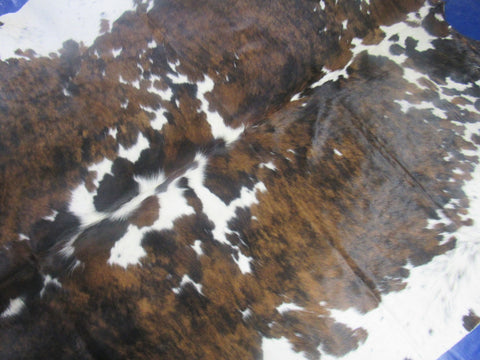 Speckled Tricolor Cowhide Rug - Size: 7x6.5 feet M-1587