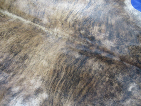 Giant Medium Brown Brindle Cowhide Rug - Size: 8.2x7 feet O-1167