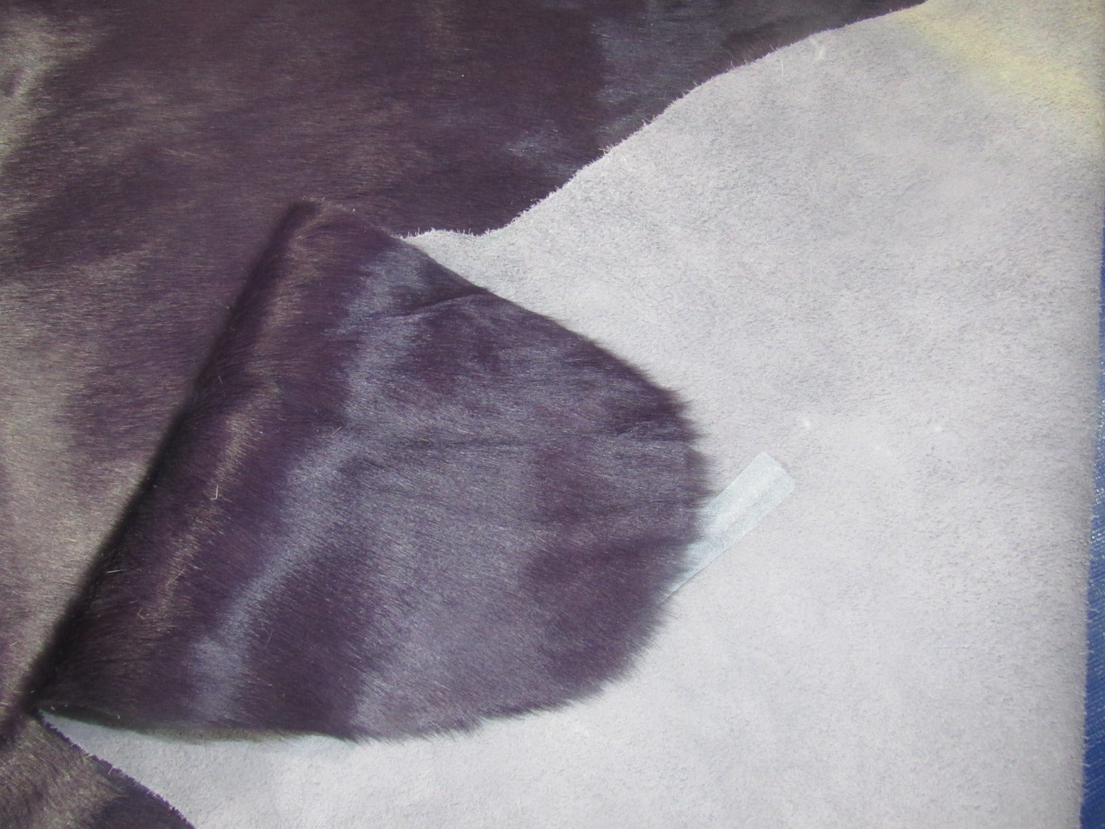 Dyed Purple Cowhide Rug - Size: 7x7 feet K-270