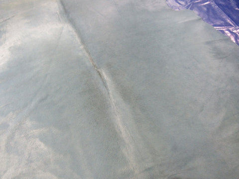 Dyed Teal Cowhide Rug - Size: 7x7 feet K-273