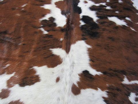 Speckled Tricolor Cowhide Rug - Size: 6.5x6.2 feet K-278