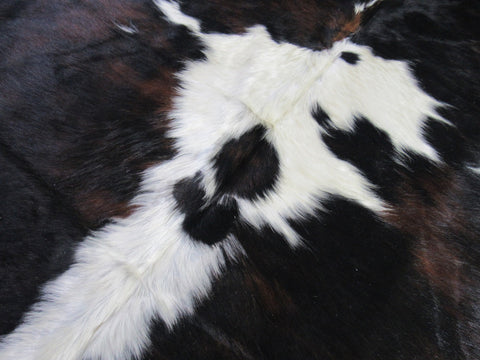 Speckled Tricolor Cowhide Rug - Size: 7x6.2 feet K-281