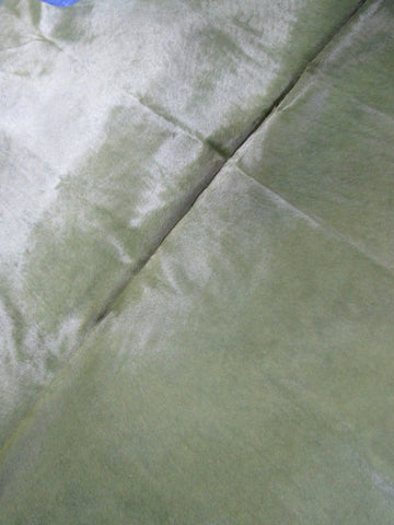 Dyed Green Cowhide Rug - Size: 7x6 feet K-285