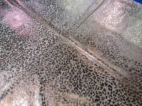 Bronze Metallic Leopard Print Cowhide Rug - Size: 7.2x5.2 feet K-289