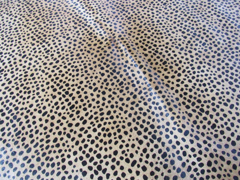 Cheetah Print Cowhide Rug (a few blemishes) Size: 7.2x6 feet O-1179