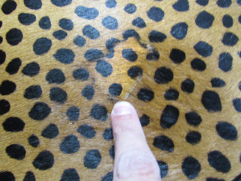 Cheetah Print Cowhide Rug - Size: 6.2x6 feet O-1180