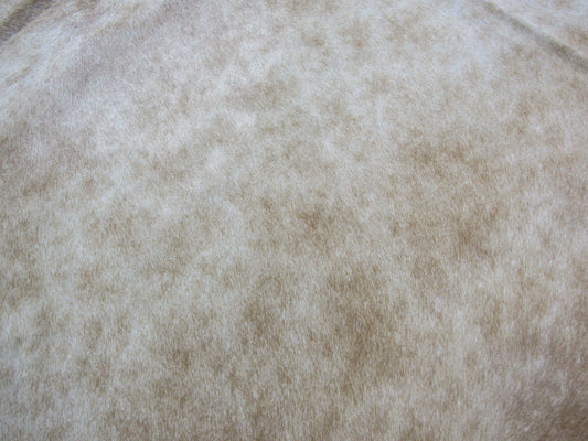 Tapis en peau de vache beige (taches aux nuances froides) - Taille : 6x6 pieds K-299