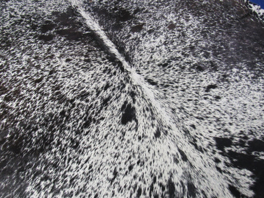 Salt & Pepper Chocolate Brown and Black Cowhide Rug - Size: 7.2x7 feet O-1184