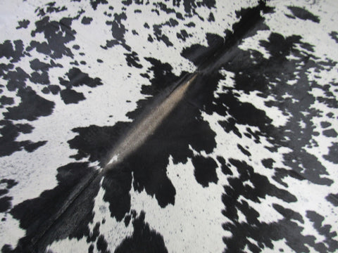 Giant Speckled Black and White Cowhide Rug - Size: 8.7x7.2 feet O-1185