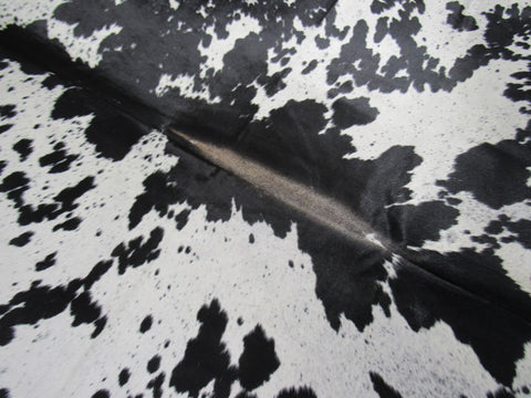 Giant Speckled Black and White Cowhide Rug - Size: 8.7x7.2 feet O-1185