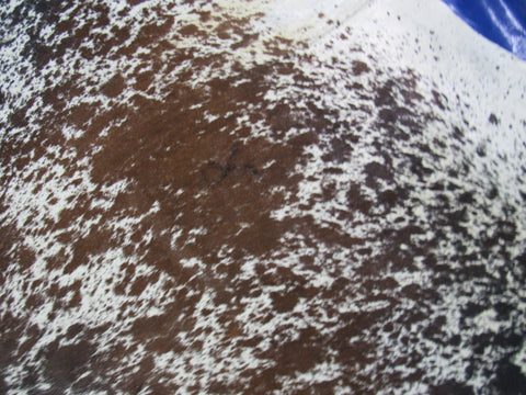 Giant Salt & Pepper Brown and White Cowhide Rug - Size: 9x7.7 feet O-1187