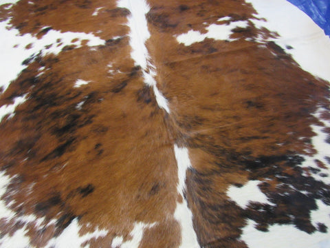 Tricolor Speckled Cowhide Rug - Size: 7x6.5 feet K-312