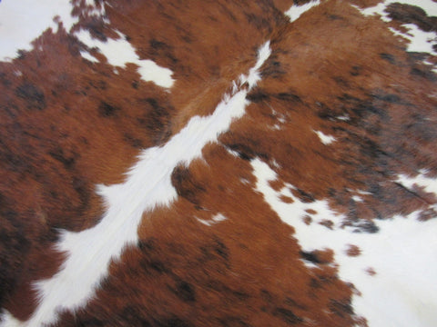 Tricolor Speckled Cowhide Rug - Size: 7x6.5 feet K-312