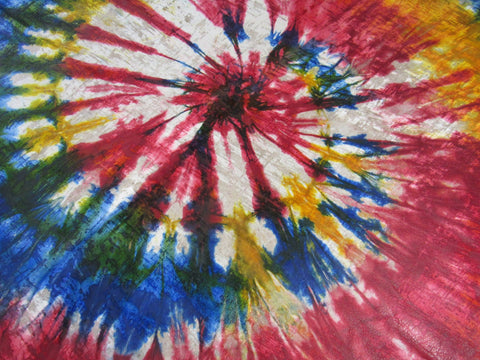 Beautiful Acid Washed & Tie Dye Cowhide Rug (has an particular odor) - Size: 7x6.2 feet C-1726