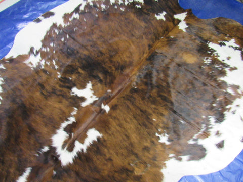 Tricolor Speckled Cowhide Rug - Size: 7.2x6.5 feet K-324