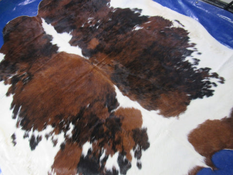 Tricolor Speckled Cowhide Rug - Size: 7 1/2' x 7' K-325