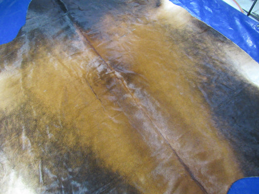 Reddish/Mahogany Brown Cowhide Rug - Size: 7x6.5 feet K-328