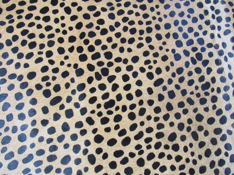 Cheetah Print Cowhide Rug (golden background) - Size: 7.5x6 feet O-274