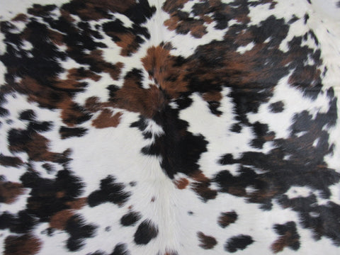 Tricolor Speckled Cowhide Rug - Size: 6x6 feet K-334