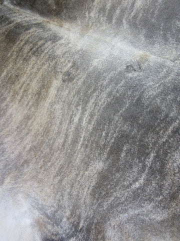 Dark Grey and Beige Brindle Cowhide Rug - Size: 8x7 feet M-1593