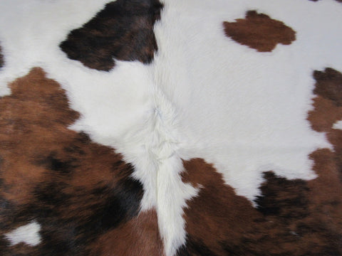 Big Tricolor Speckled Cowhide Rug - Size: 8x7 feet K-340