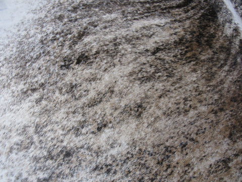 Gorgeous Marble/Speckled Brindle Tricolor Cowhide Rug Size: 8x6.7 feet O-1196