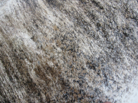 Gorgeous Marble/Speckled Brindle Tricolor Cowhide Rug Size: 8x6.7 feet O-1196