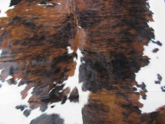 Tricolor Speckled Cowhide Rug - Size: 7.2x6.7 feet O-1198