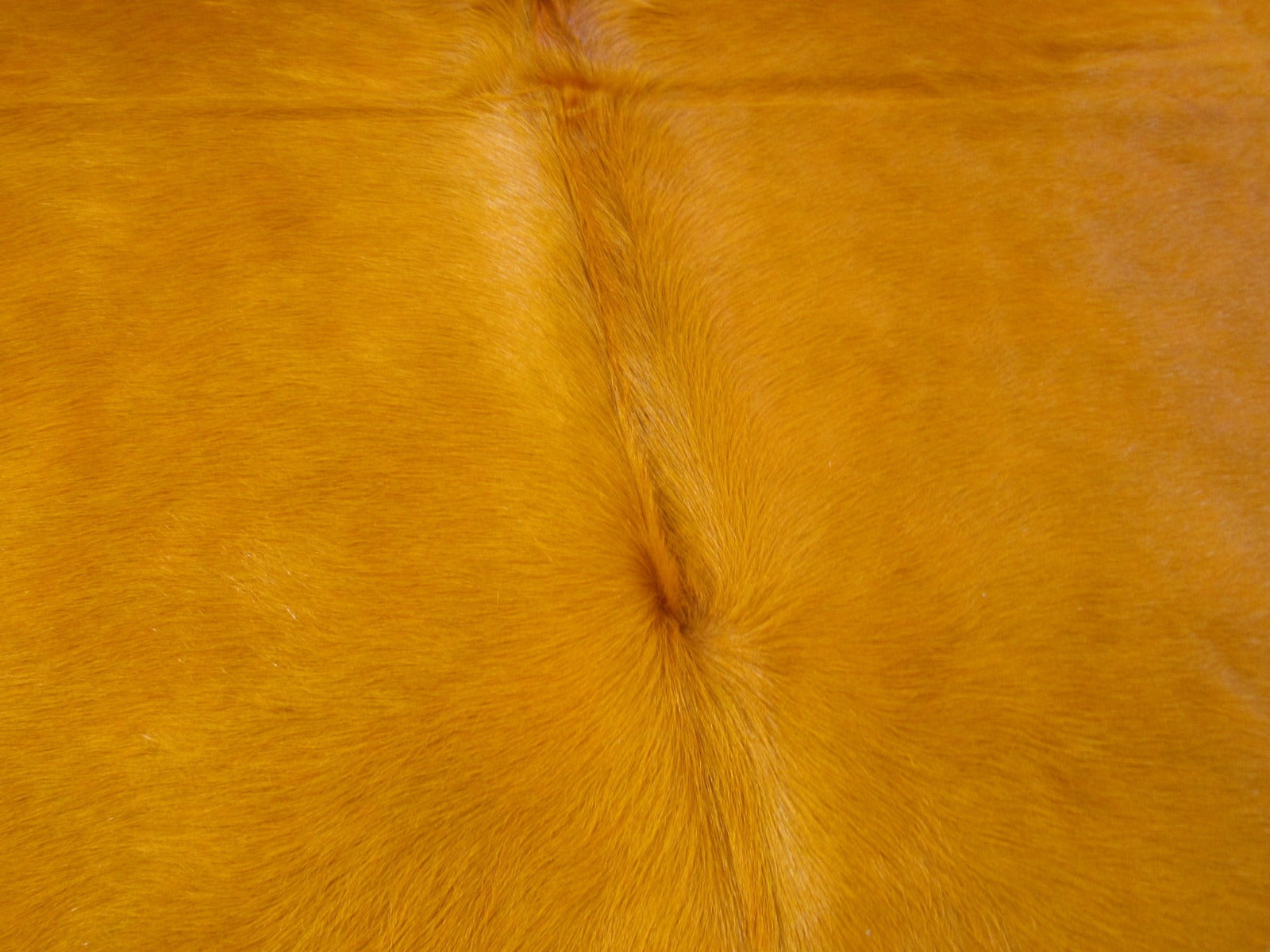 Dyed Orange Cowhide Rug - Size: 7x6 feet C-1747