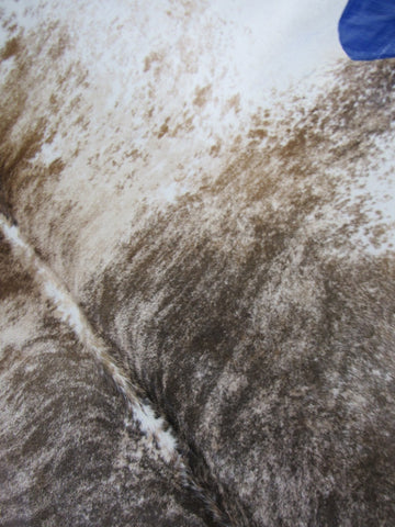 Gorgeous Speckled Beige Brindle Cowhide Rug Size: 7.5x6 feet O-281