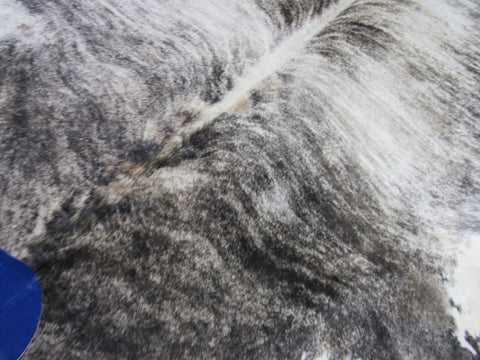 Stunning Grey Brindle Cowhide Rug (light belly) Size: 7.5x6.7 feet O-282