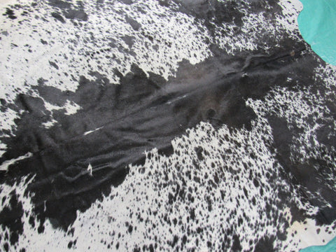 Dark Chocolate Salt & Pepper Cowhide Rug (fire brads) Size: 7x6 1/4 feet M-1041