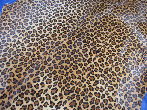 Leopard Print Cowhide Rug Size: 7x6.2 feet C-1775